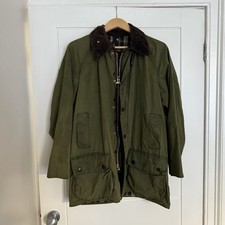Vintage Mens Barbour Beaufort Green Wax Jacket Size Chest 40 90s 1990s