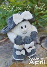 New Knitting Pattern April Easter Egg Knitting by Post A5 Leaflet