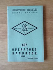 ARMSTRONG SIDDELEY AC1 Diesel Engine Instructions Manual Parts Issue 1