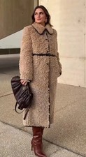 Zara Long Faux Shearling Coat
