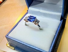 Stunning!!! 3 Carat Tanzanite & Diamond Ring In Platinum!!! DRASTIC PRICE DROP