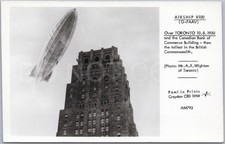 RPPC Vintage Postcard Airship