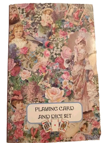 Vintage floral playing - vintage, cards