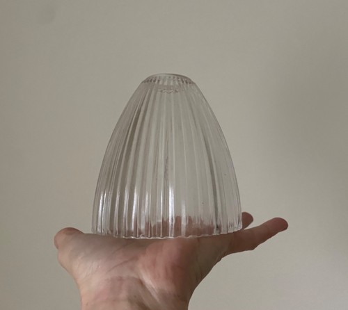Lamp shade ribbed - shade,, glass