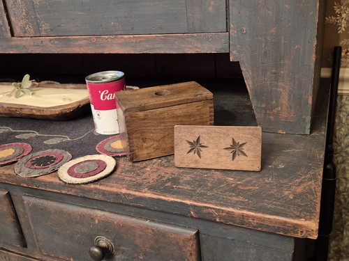Antique wooden butter mold - antique, and