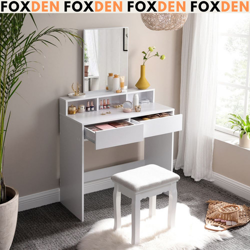 White dressing table with - white,
