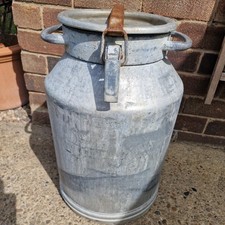 Old Vintage Aluminum Milk Churn 10 Gallon with sealable  lid