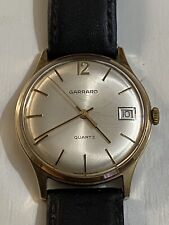 Vintage Swiss 1970s Garrard 9ct Solid Gold Classic Wristwatch