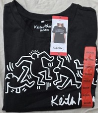 Keith Haring New-York Designer Hip-Hop Dance Cotton T-Shirt UK Size M 12-14 BNWT