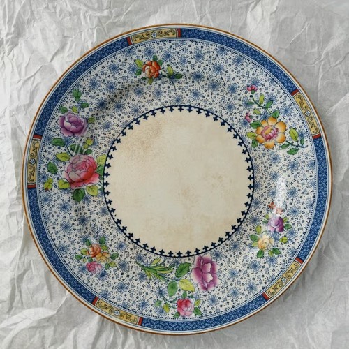 Antique floral plate with - , rose
