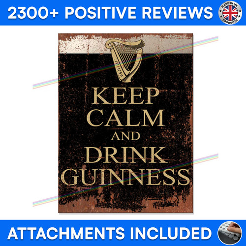 Keep calm drink guinness metal - calm,