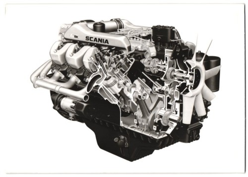 Photograph truck engine