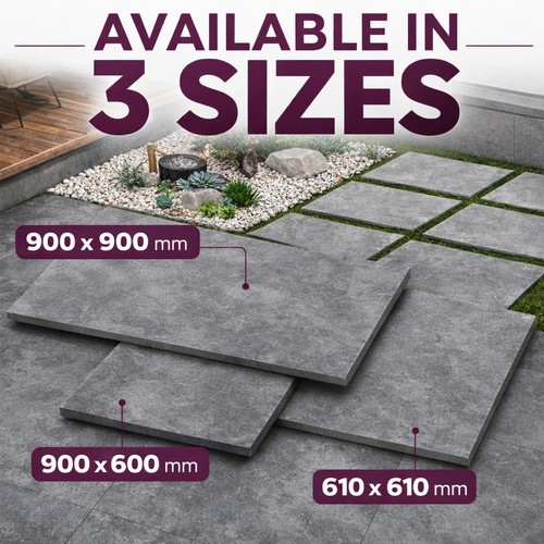 Porcelain paving slabs dark - porcelain,