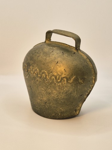 Antique brass cow bell rustic - antique,