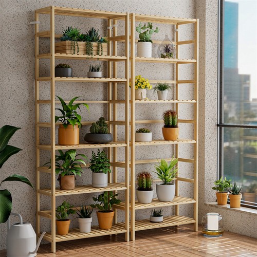 Tier bamboo shelf tall - 6-tier,