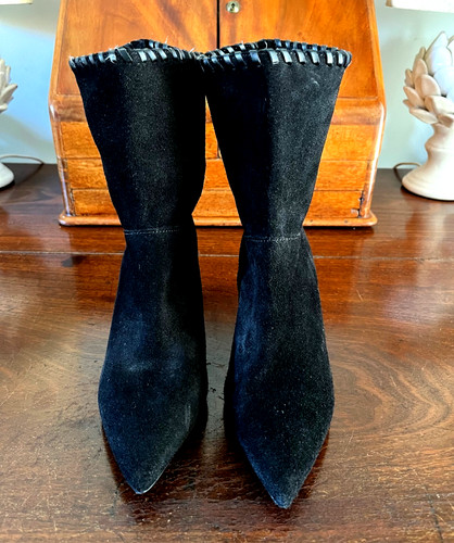 Zara woman black real - black, suede