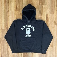 BAPE A Bathing Ape Black Pullover Hoodie (Bargain Price!)