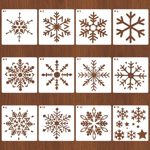 Pcs snowflake stencils - pcs,