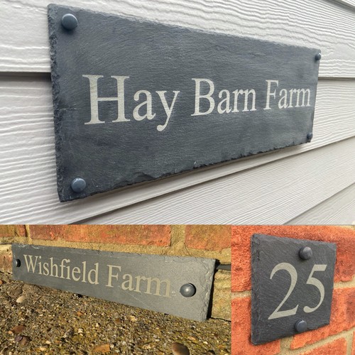Engraved quality slate house - engraved,