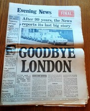 Rare original vintage "Evening News" newspaper - "Final" edition 31 October 1980