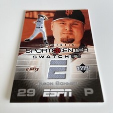 MLB Card - Jason Schmidt - Sports Center Swatches - UD ESPN 2005 - Giants