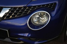 Chrome Headlight Headlamp Rim Surround Trim Covers To Fit Nissan Juke (2014+)