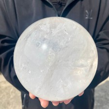 6.7LB Rare Natural clear White Crystal Quartz Sphere Crystal Ball Reiki energy