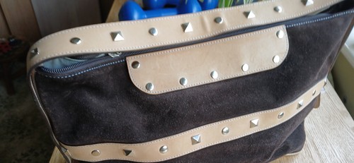 Suede billy bag - suede, medium
