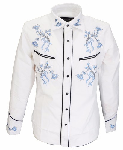 White blue western cowboy - white,