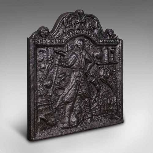 Antique relief fire back - antique,