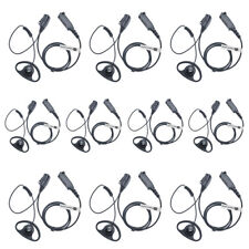 10 X Sepura STP9000 STP8038 SC20 SC21 Radio D Shape PTT Mic Earpiece Headset 