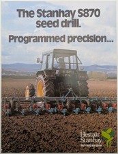 Original Stanhay S870 Seed Drill Brochure , c 1980's, "Programmed Precision"