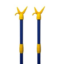 2.4M TELESCOPIC LINE PROP - HEAVY DUTY - WASHING POLE - DRY - CLOTHES - SET OF 2