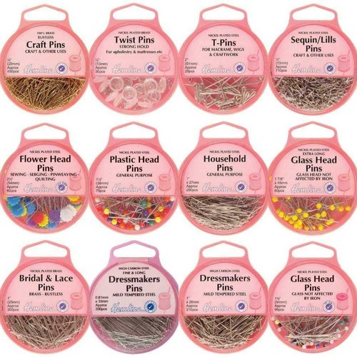 Hemline pins brass nickel - hemline,