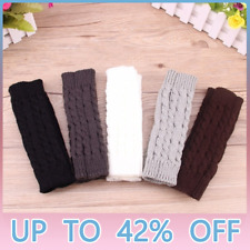 Women Wrist Arm Knitted Mitten Long Winter Hand Warmer Fingerless Ladies Gloves!