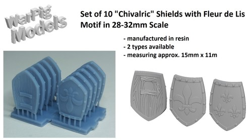 Shields x10 chivalric knight - shields,