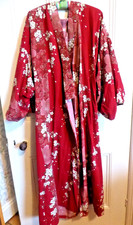 Beautiful Vintage Japanese Kimono  Dressing Gown Apple Blossom