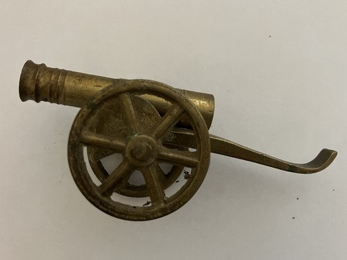 Brass cannon ornament - brass,