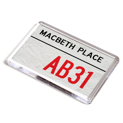 Fridge magnet macbeth - macbeth, place