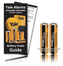 Yale Alarm HSA3010 HSA3000 Door Window Detector Battery Inc Guide /KIT RRP £3.79