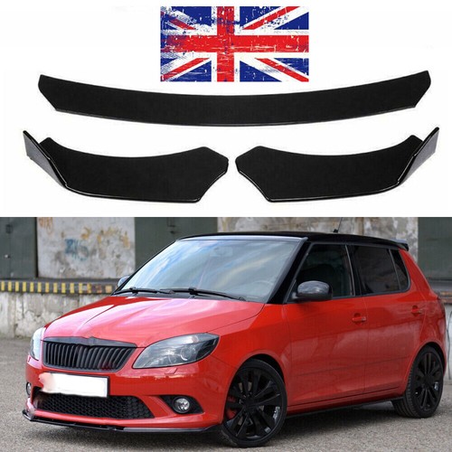 Gloss black front bumper - front, lip