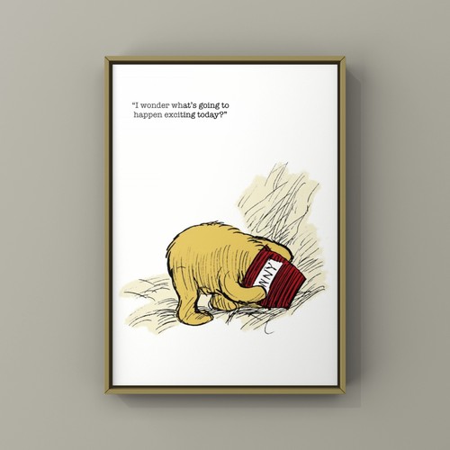 Winnie the pooh art - art, print