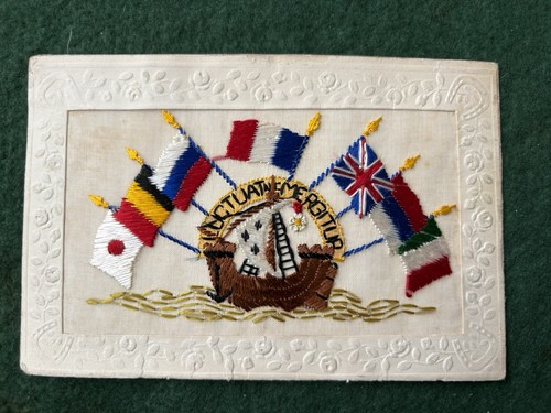 Ww1 silk postcard flags - flags, of