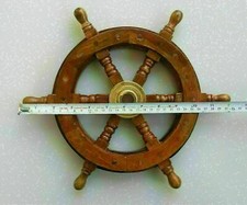 12"Brass Nautical Wooden Ship