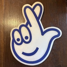 National Lotto Lottery Large Foam Hand Finger White Blue Very Good Condition
