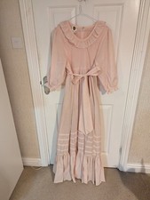 Vintage 1980s Just Candy Long Occasion Dress Pink Patterned Size 3