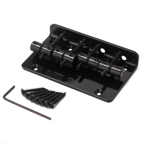Black metal fixed 4string - black,