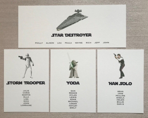 Star wars table - cards, /