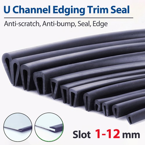 Black rubber channel edging - rubber,