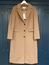 Jaeger Current Season RRP £299 Longline Pure Wool Boyfriend Coat Size 12
